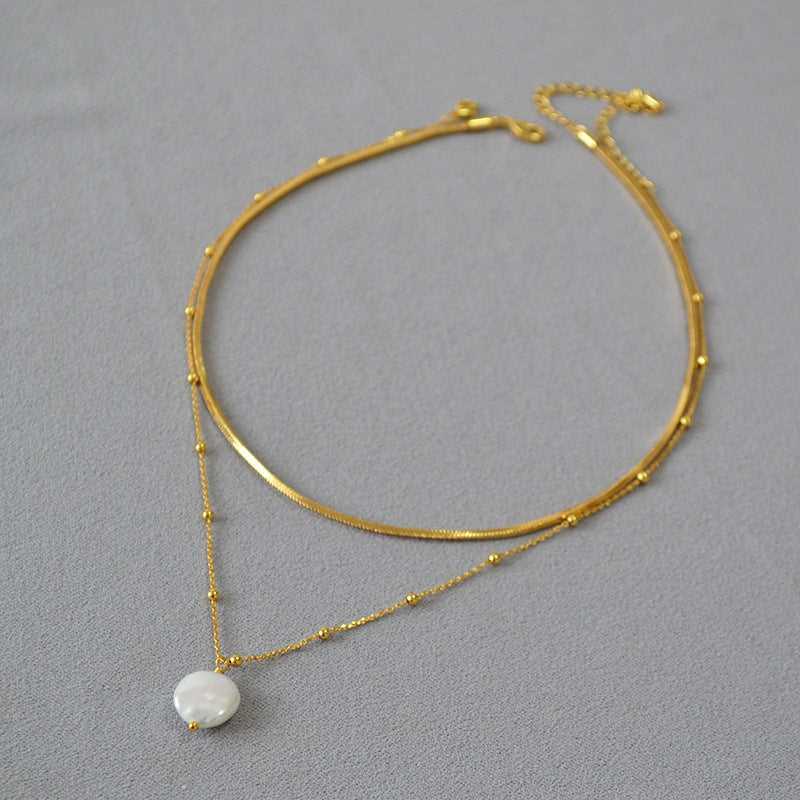 Alette Barok Parelketting | 14k Verguld Goud