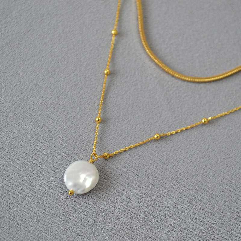 Alette Barok Parelketting | 14k Verguld Goud