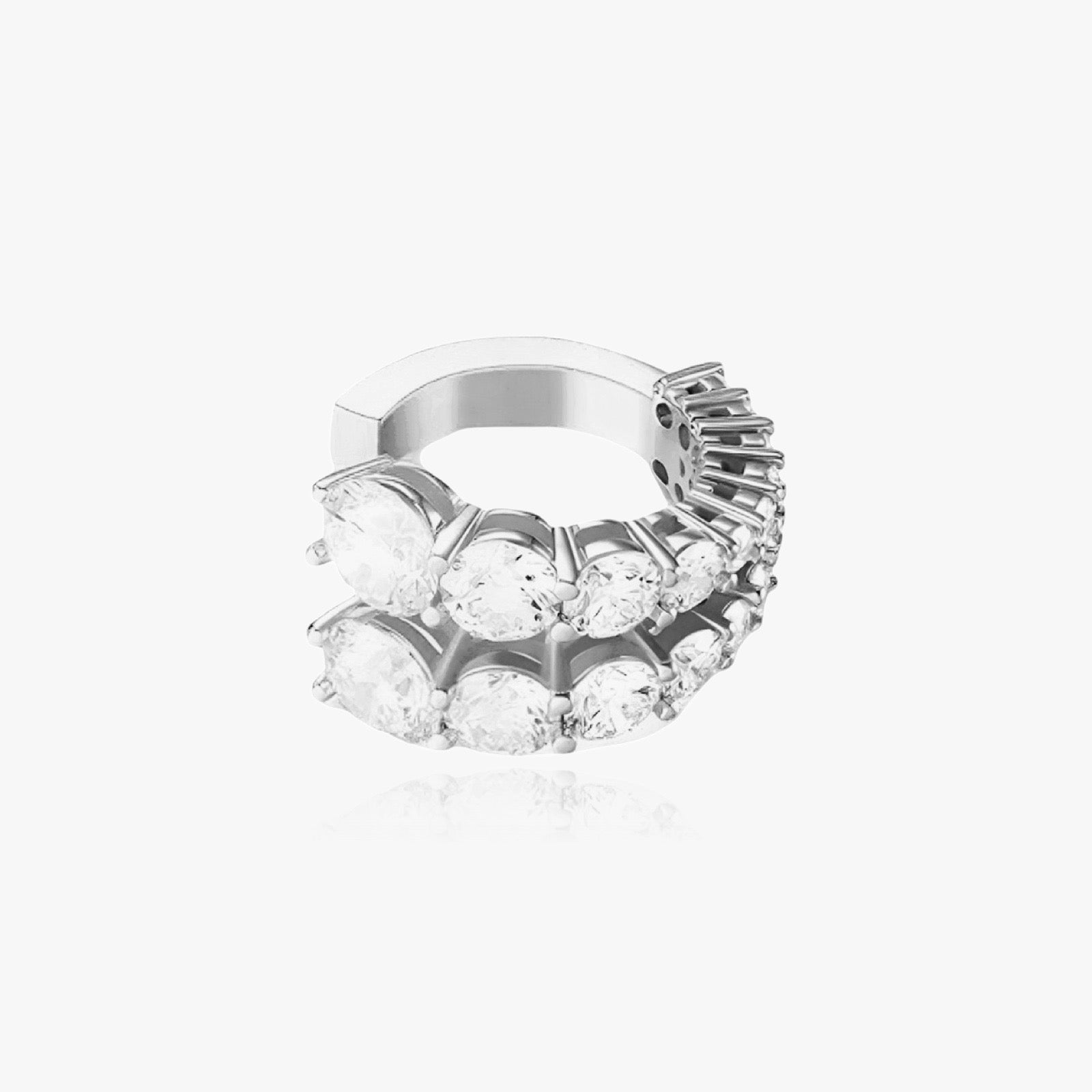 Dainty Pave Crystal Cuff Earrings
