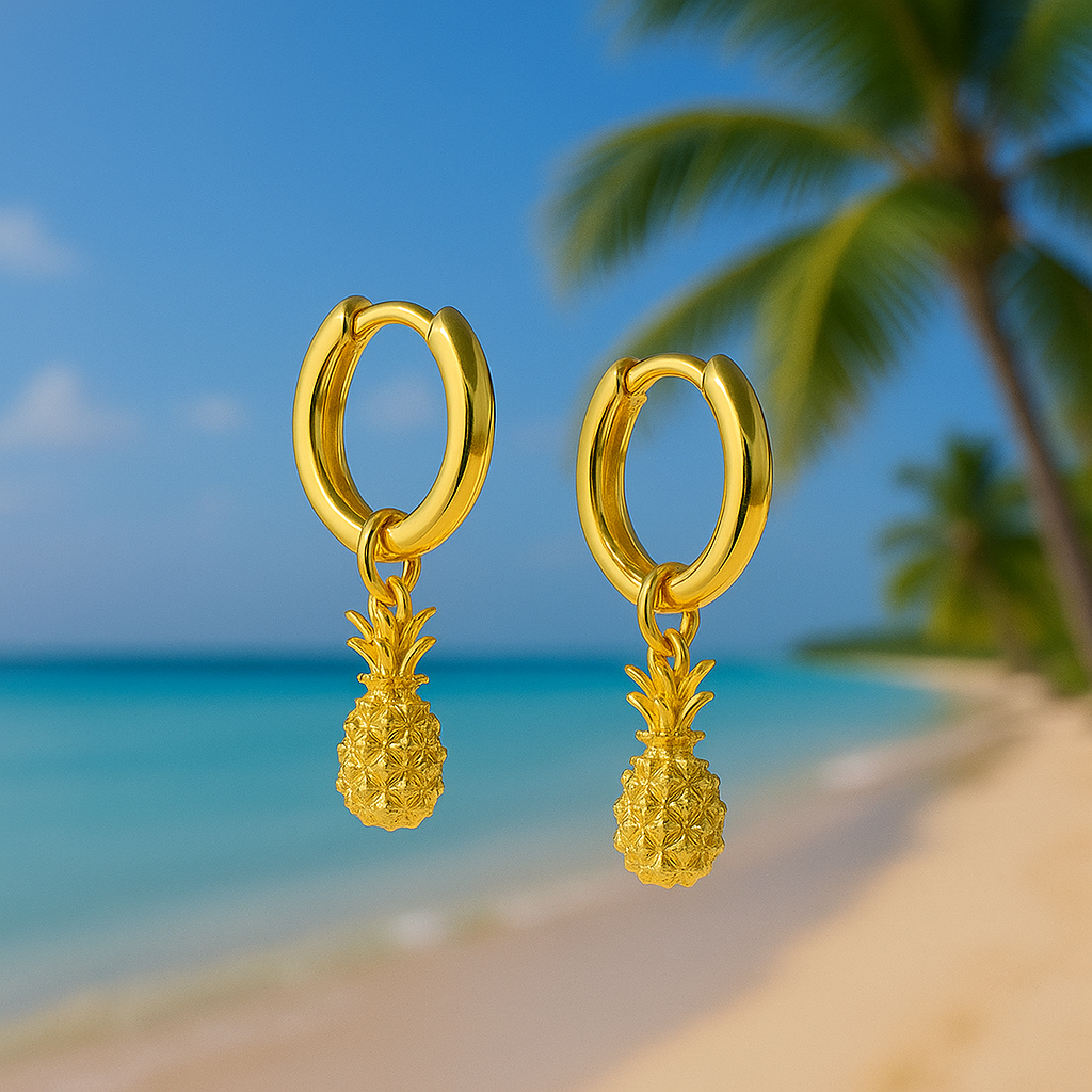 Pineapple Earrings | Zomer Oorbellen voor Vrouwen in Goud & Zilver