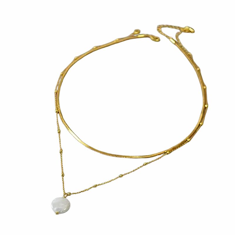 Alette Barok Parelketting | 14k Verguld Goud