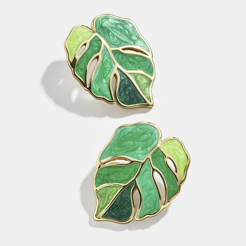 Leaf Earrings | 14K Verguld Goud, Luxe Oorbellen voor Dames