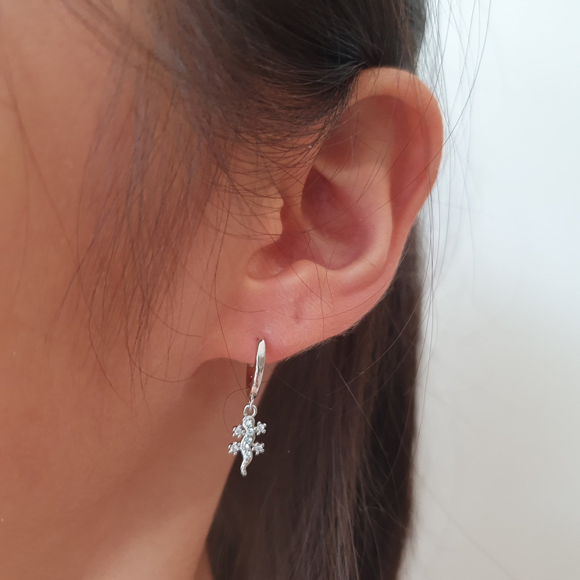 Lizard Earrings 925 Silver