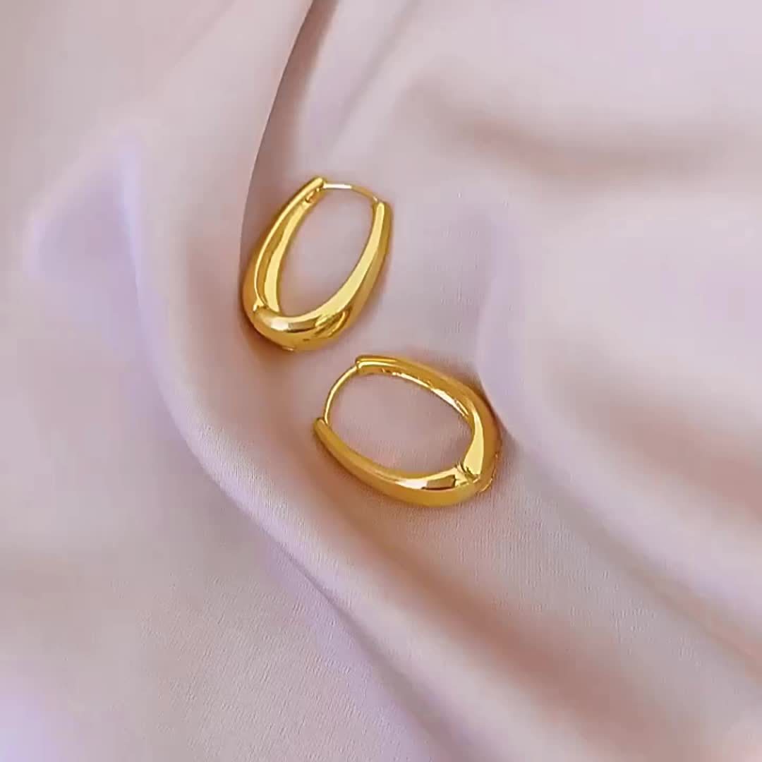 La Belle Époque | Vintage Gouden Oorringen | Glossy Afwerking, Elegant Design - Voor Dagelijks Gebruik en Feestelijke Gelegenheden