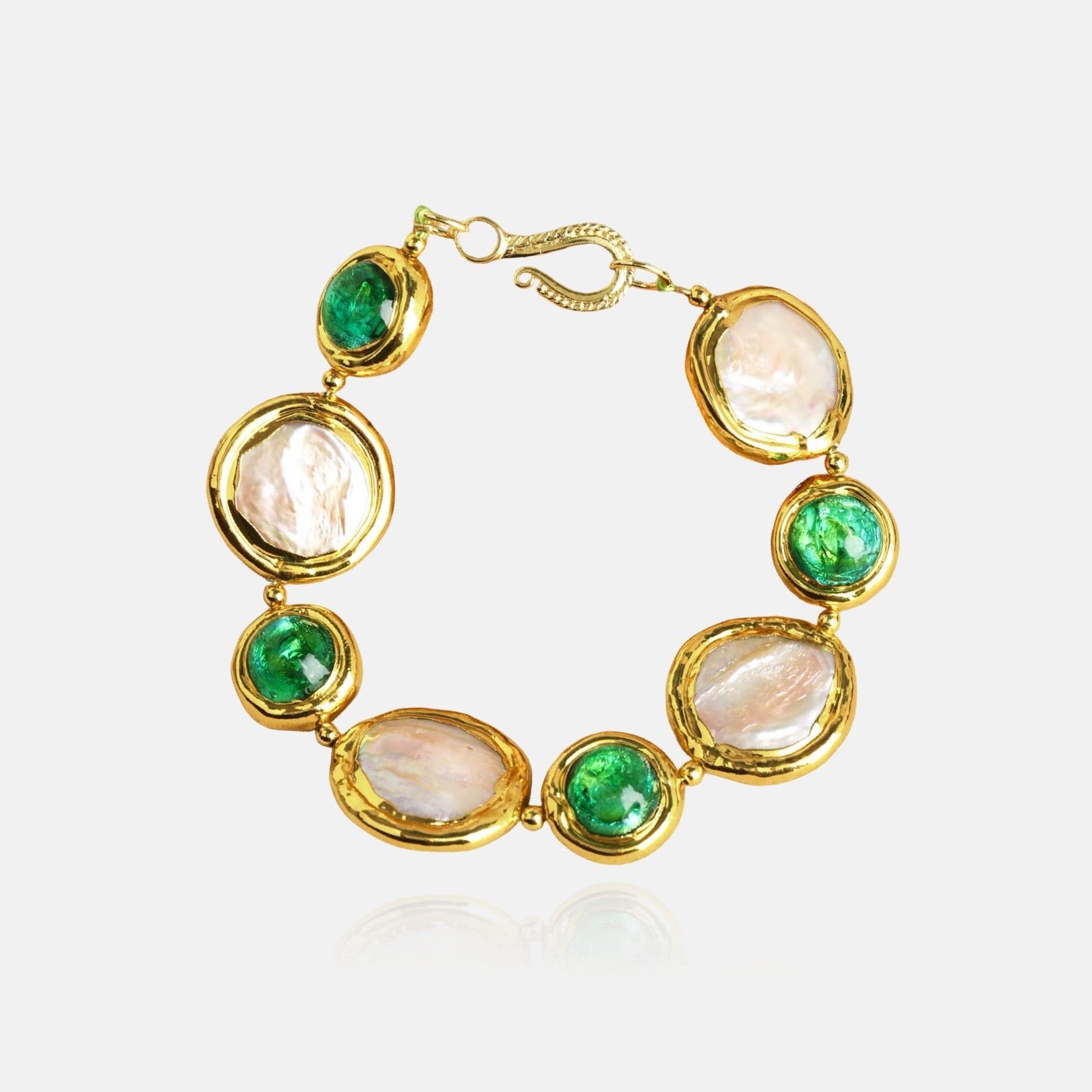 Molten Gold Bracelet Natural Pearl