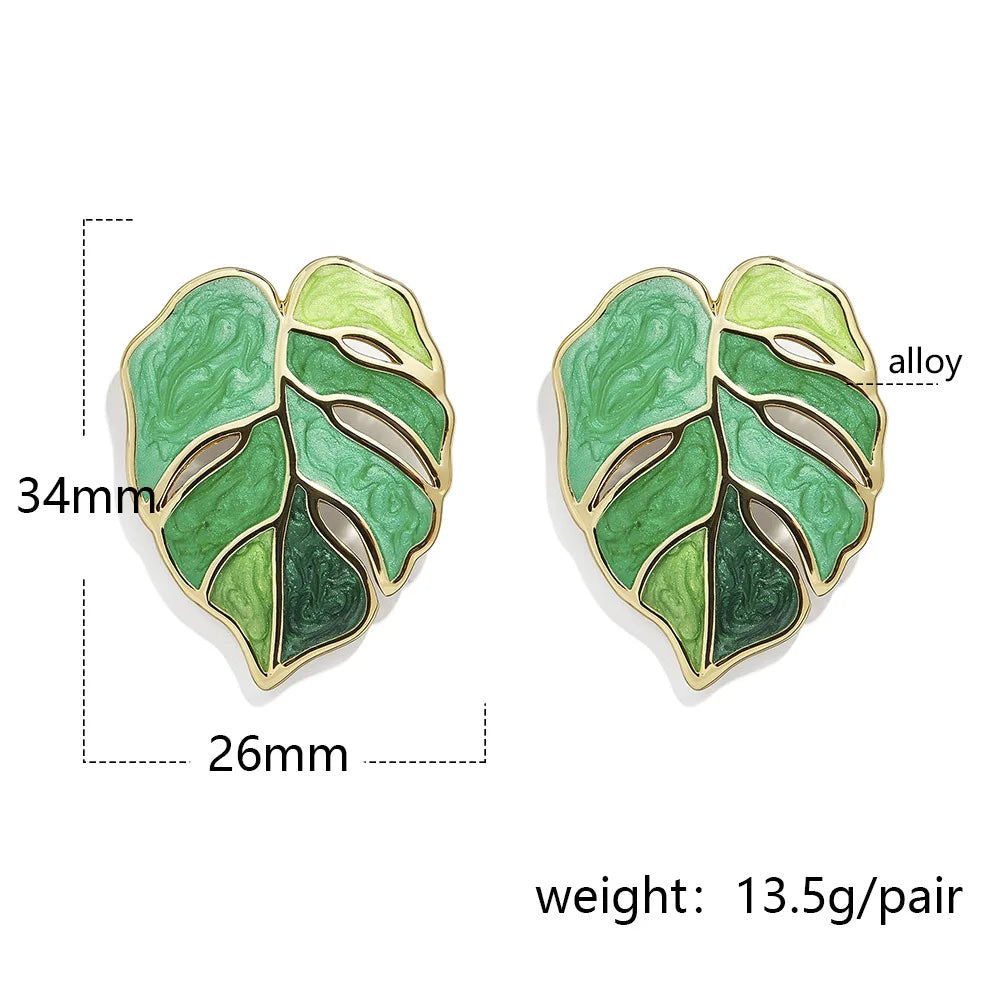 Leaf Earrings | 14K Verguld Goud, Luxe Oorbellen voor Dames