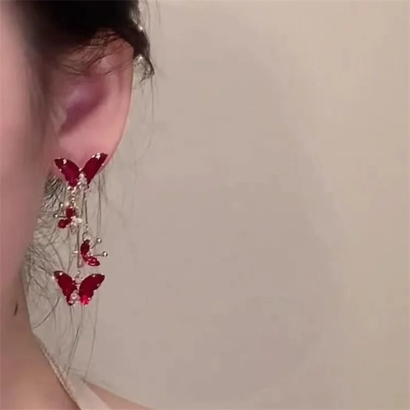 Crystal Butterfly Earrings