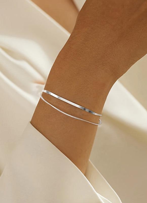 L'Éclat Subtil | Geometrische Boog Armband met Dubbele Textuur | Luxe Design - Perfect Voor Stijlvolle Accenten