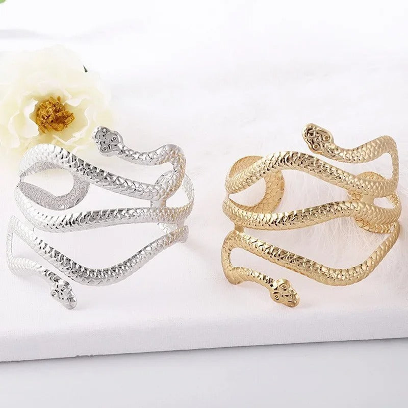 Bovenarm Armband Snake Design | Plated 14k Gold