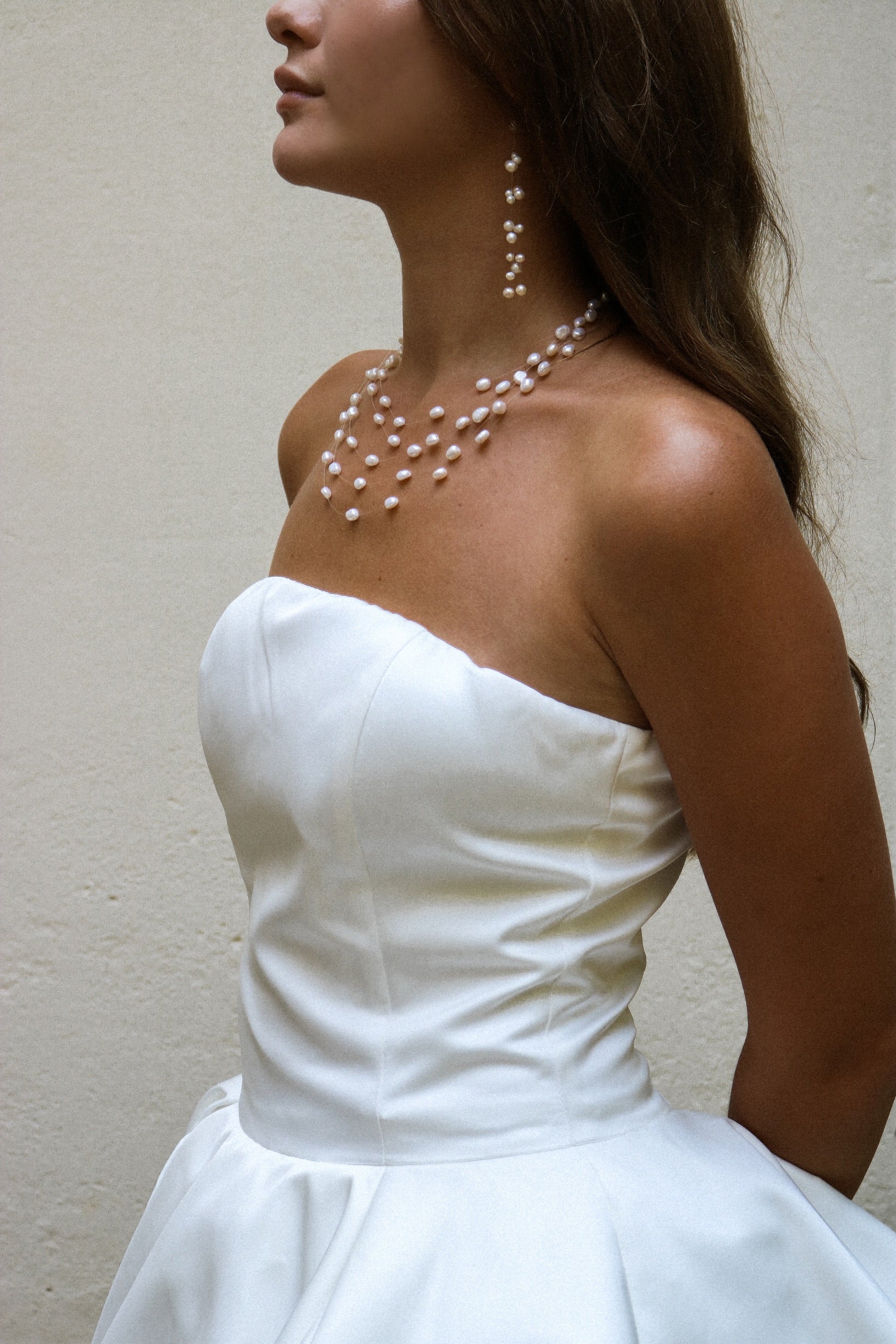 Floating Natural Pearl Earrings