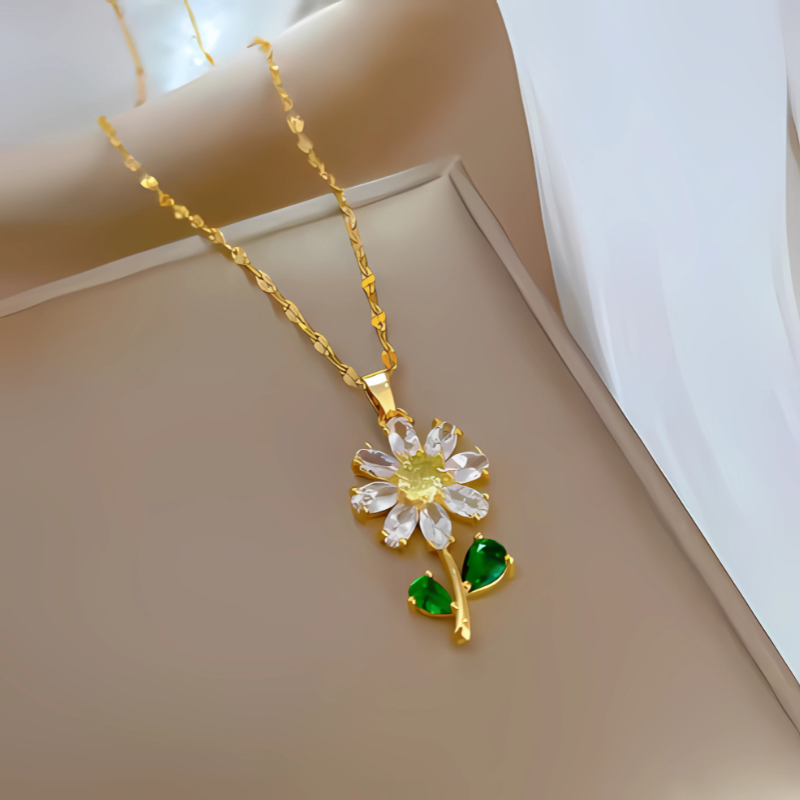 Zonnebloem Ketting Scarlett | 925 Sterling Zilver