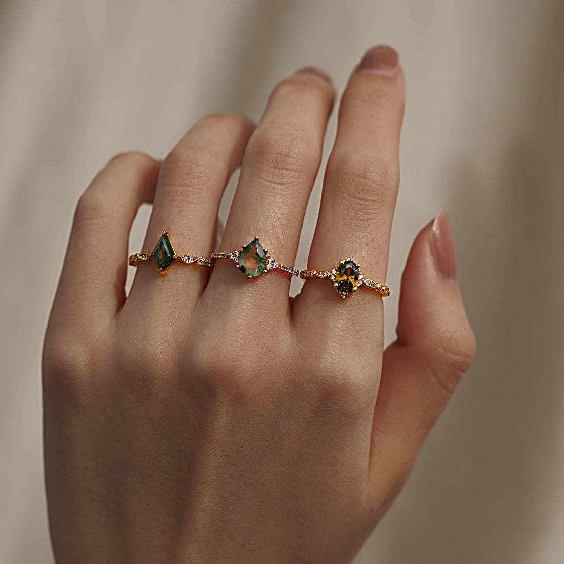 Moss Agate Ring