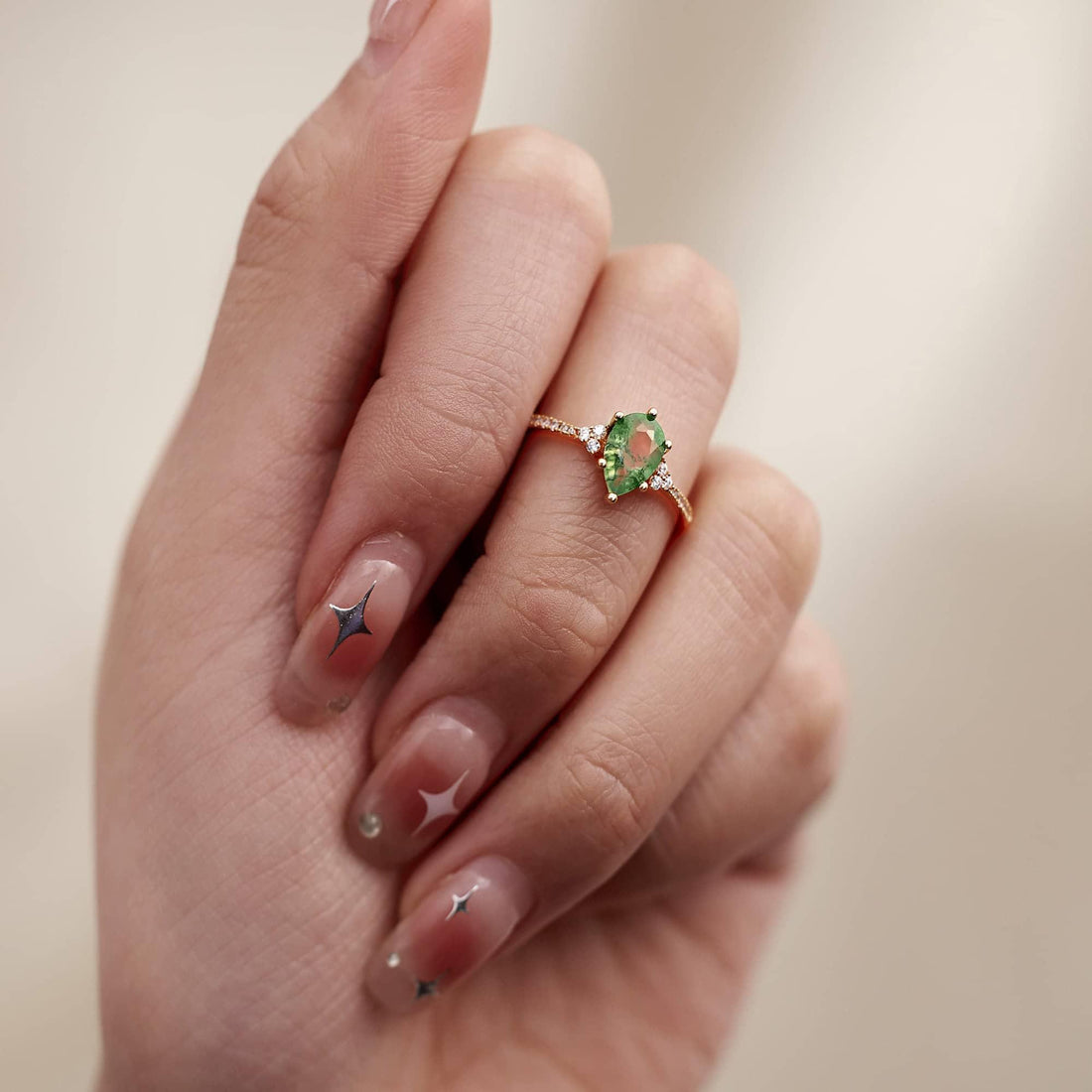 Moss Agate Ring