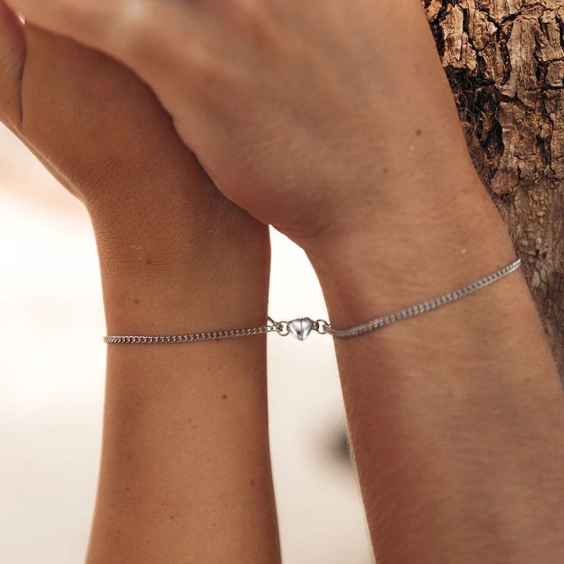 Dainty Magnetic Couples Bracelet Set