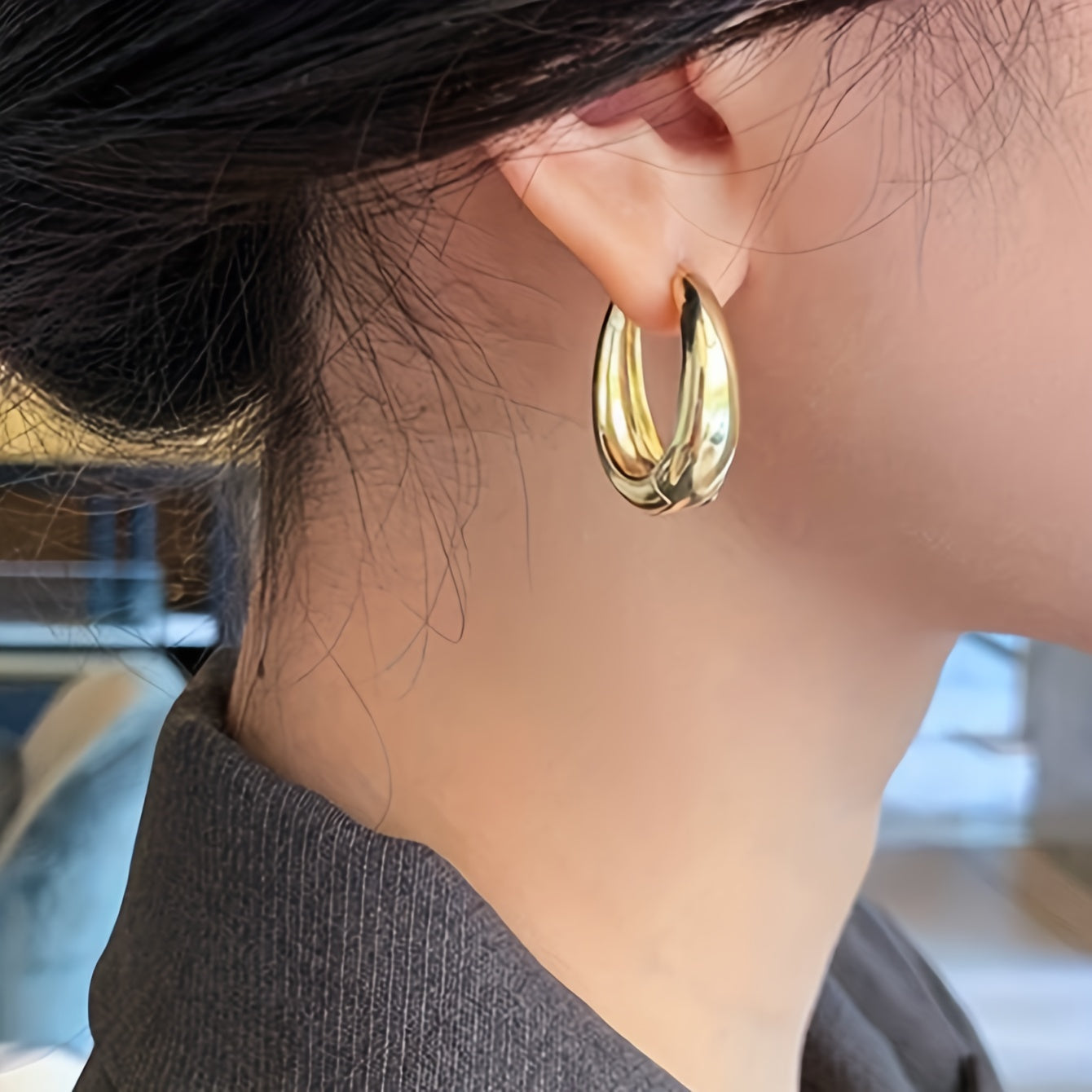 La Belle Époque | Vintage Gouden Oorringen | Glossy Afwerking, Elegant Design - Voor Dagelijks Gebruik en Feestelijke Gelegenheden