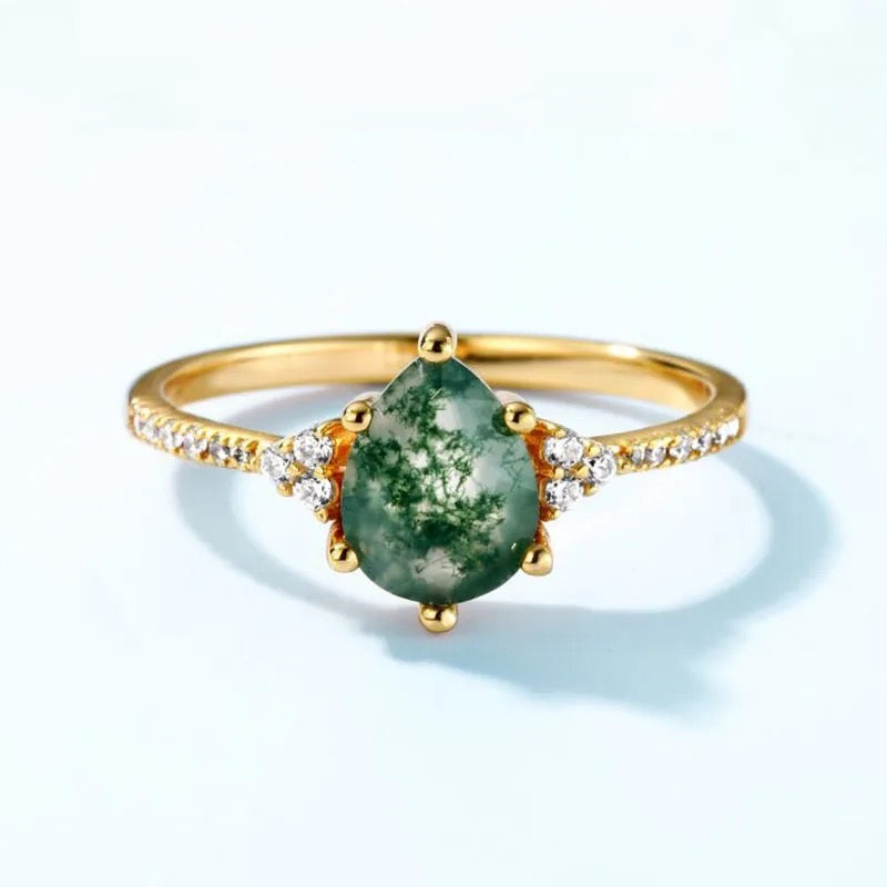 Moss Agate Ring