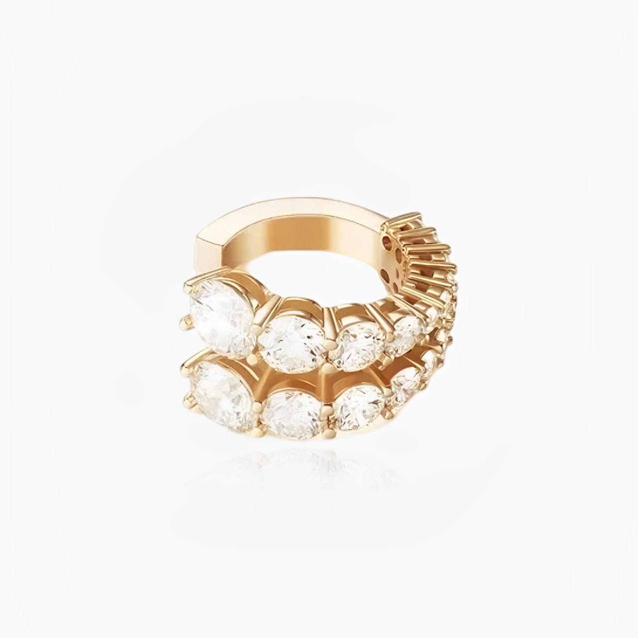 Dainty Pave Crystal Cuff Earrings