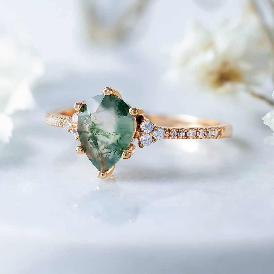 Moss Agate Ring