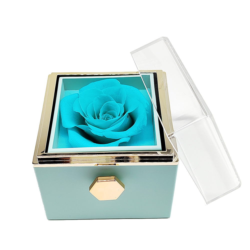 Eternal Rose With Custom Engraved Necklace