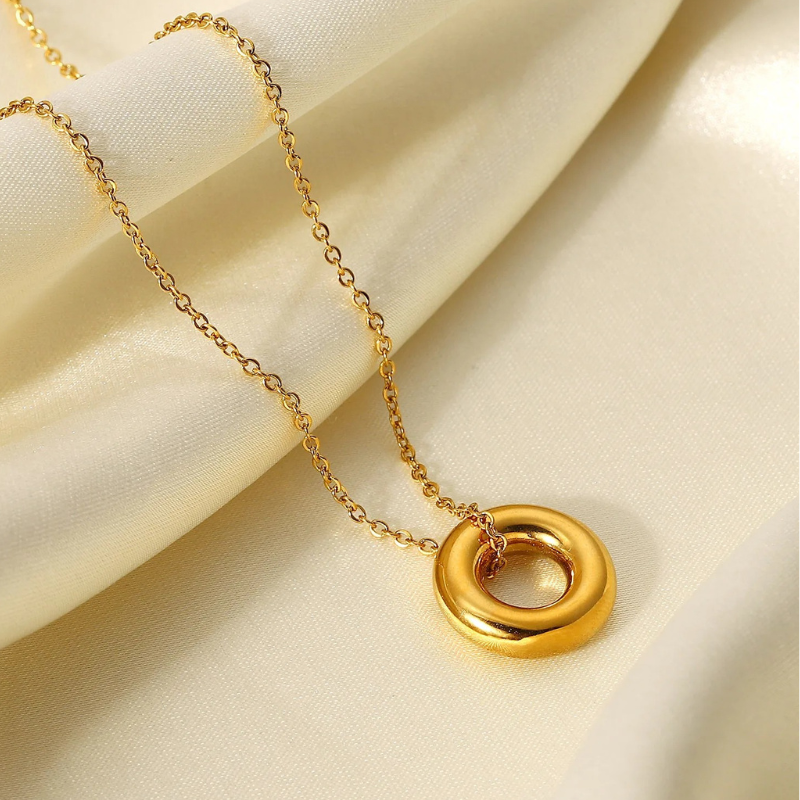 Goud Vergulde Zirkonia Hanger Ketting - Kate | 14k Verguld Goud