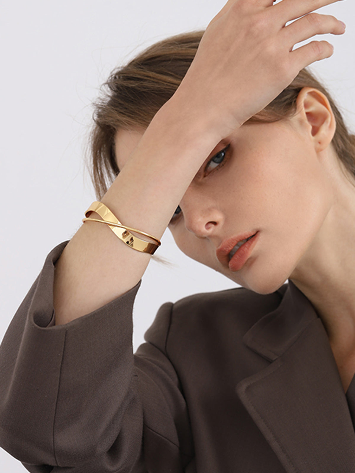 Visconte | Eenvoudige platte gouden armband