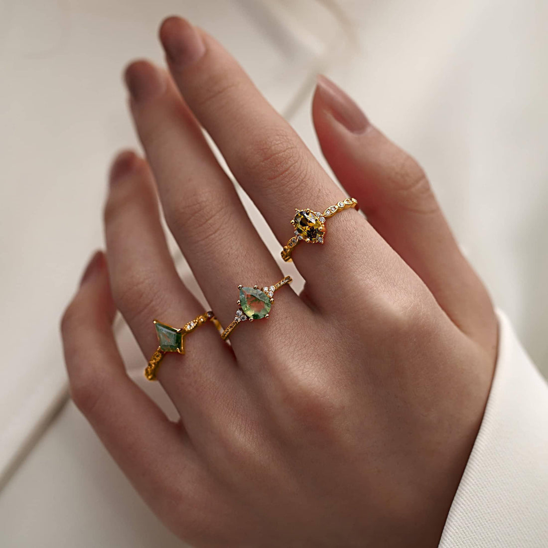 Moss Agate Ring
