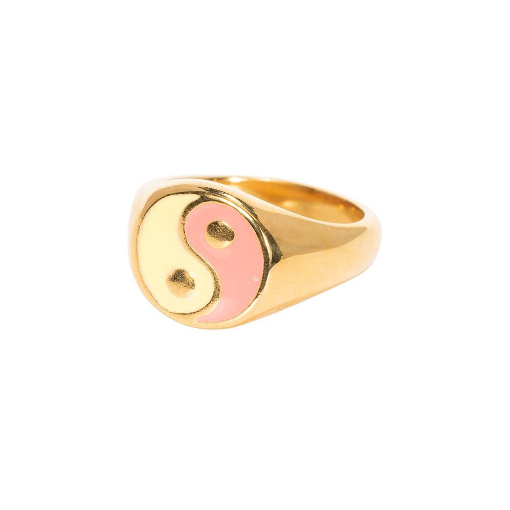 Goudkleurige Yin Yang Ring voor Dames – Roestvrij Staal