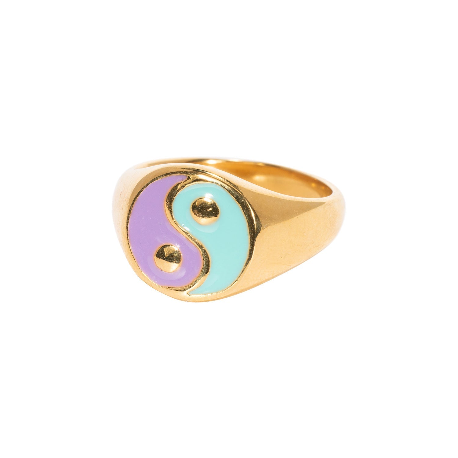 Goudkleurige Yin Yang Ring voor Dames – Roestvrij Staal