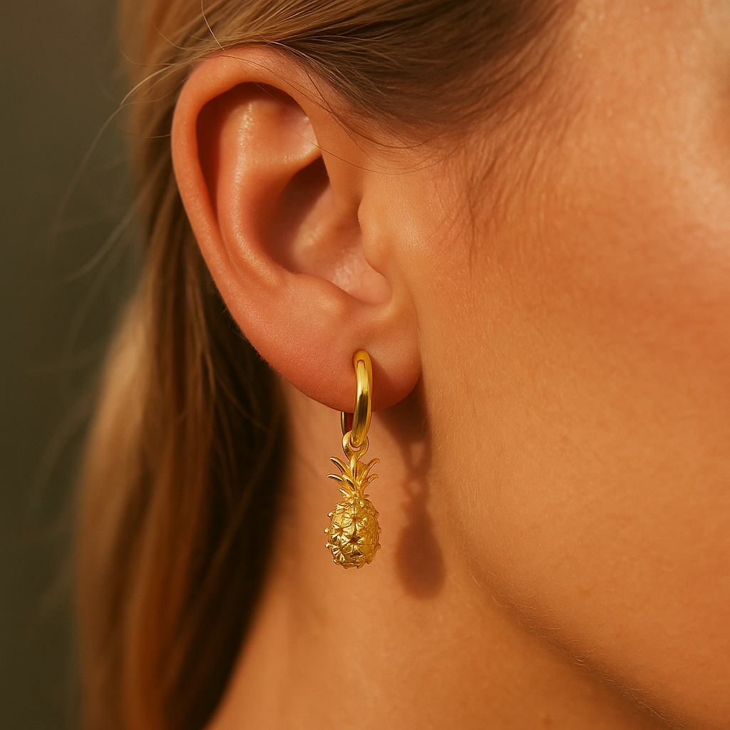 Pineapple Earrings | Zomer Oorbellen voor Vrouwen in Goud & Zilver