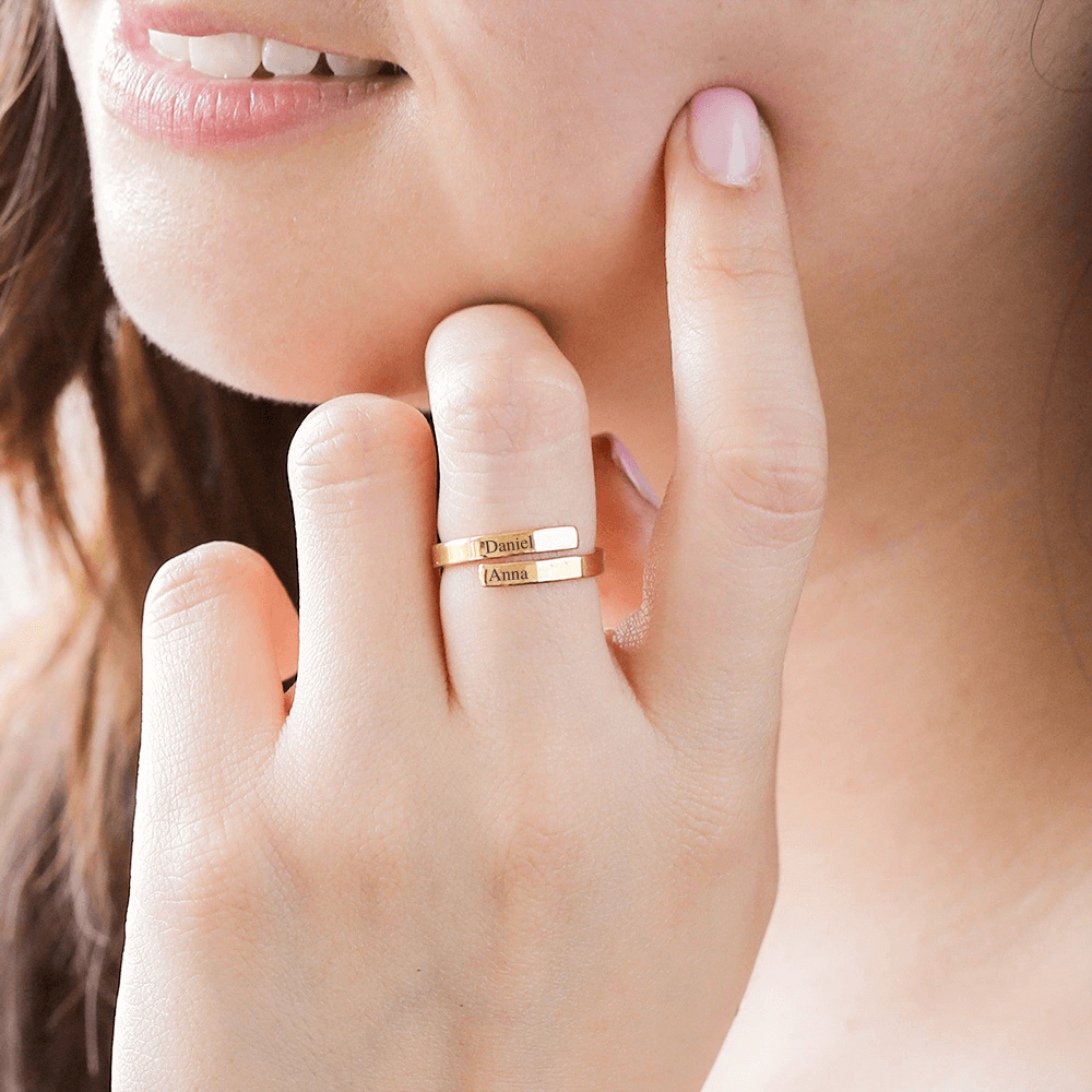 Gegraveerde Ring met Namen