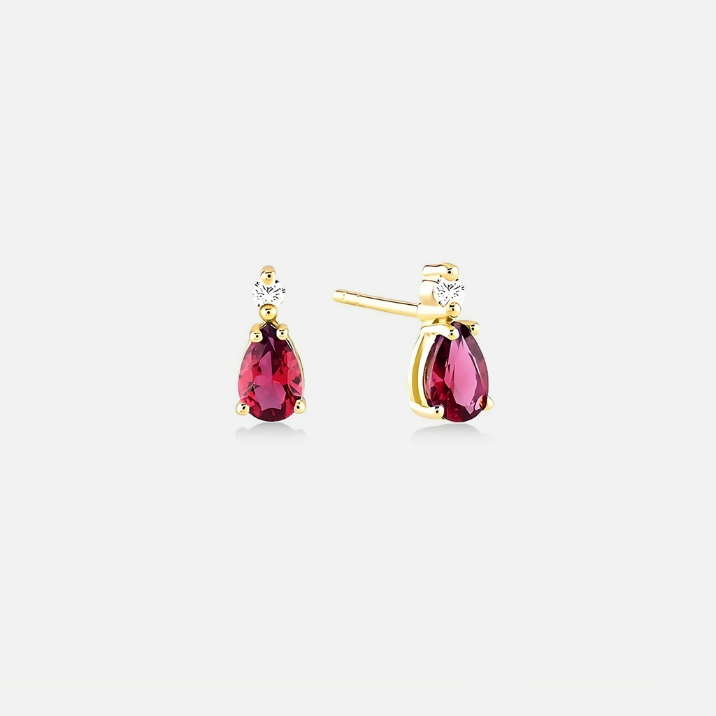 Colored Water Drop Zircon Stud Earrings | 925 Sterling Silver