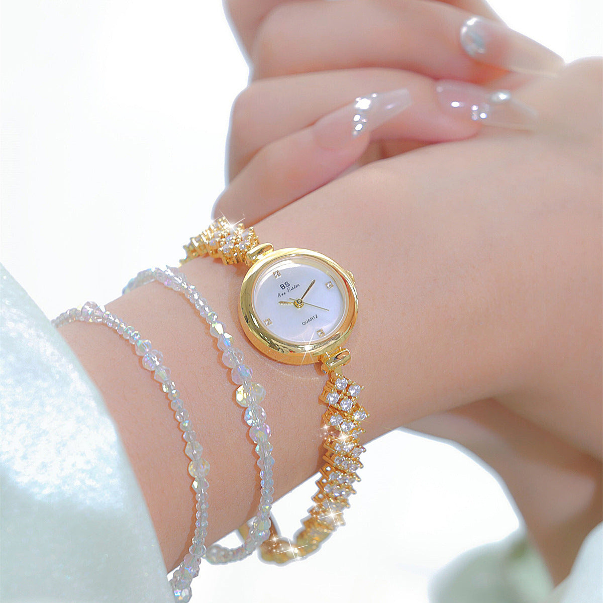 Elegant Round Bracelet Watch | 925 Sterling Silver