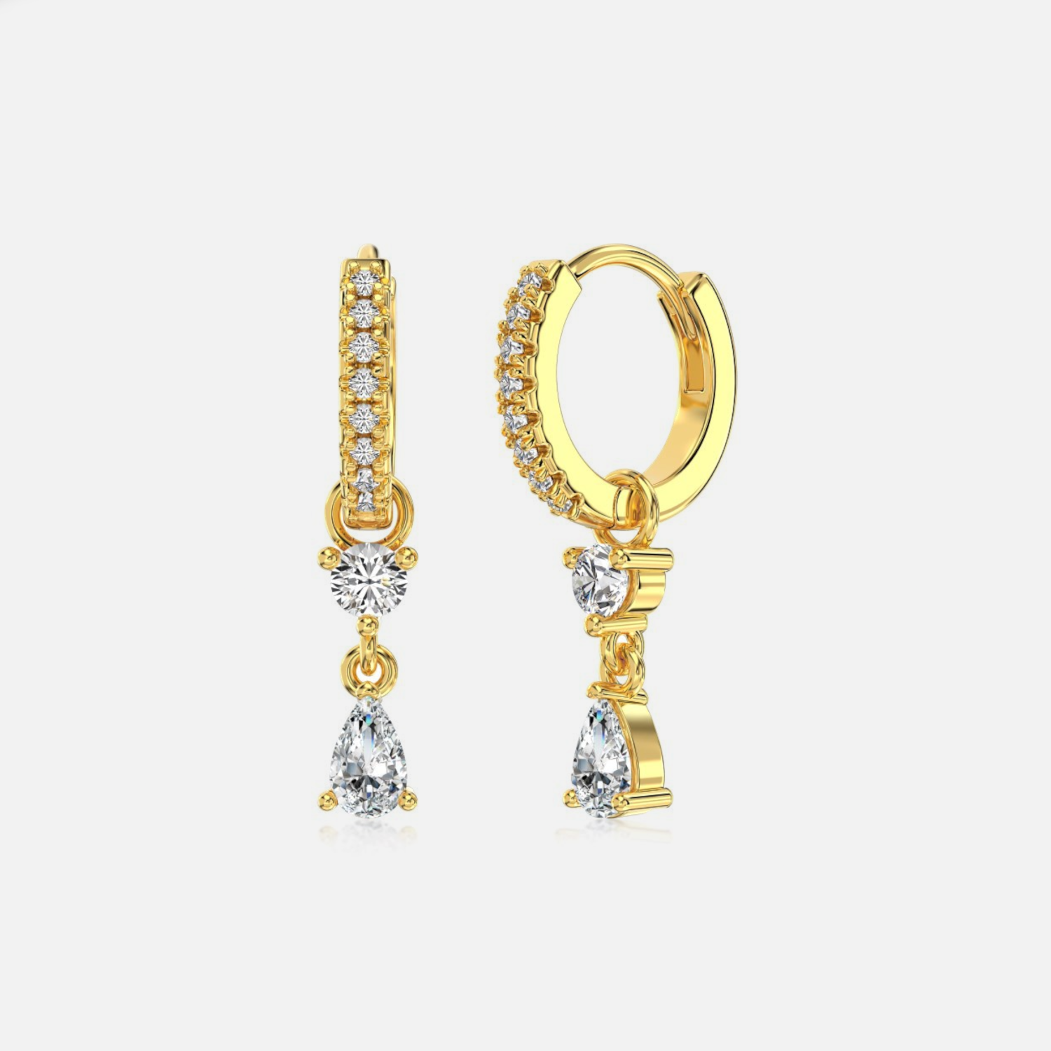 Zircon Water Drop Earrings | 925 Sterling Silver, Elegant Design