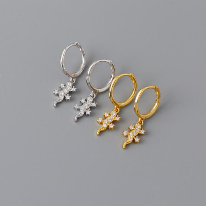 Lizard Earrings 925 Silver