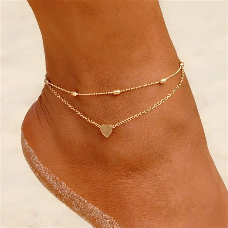 Visconte | Hart Design Enkelbandje - Elegant & Romantisch - Verfijnde Accessoire