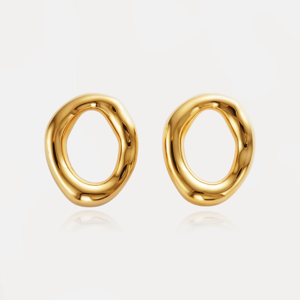 Organic Circle Earrings