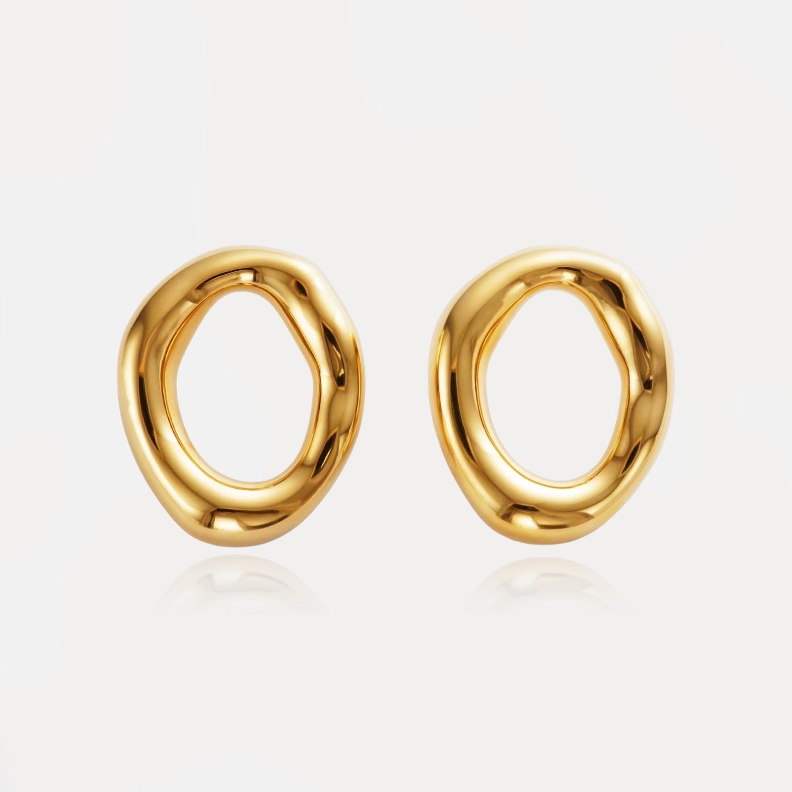 Organic Circle Earrings