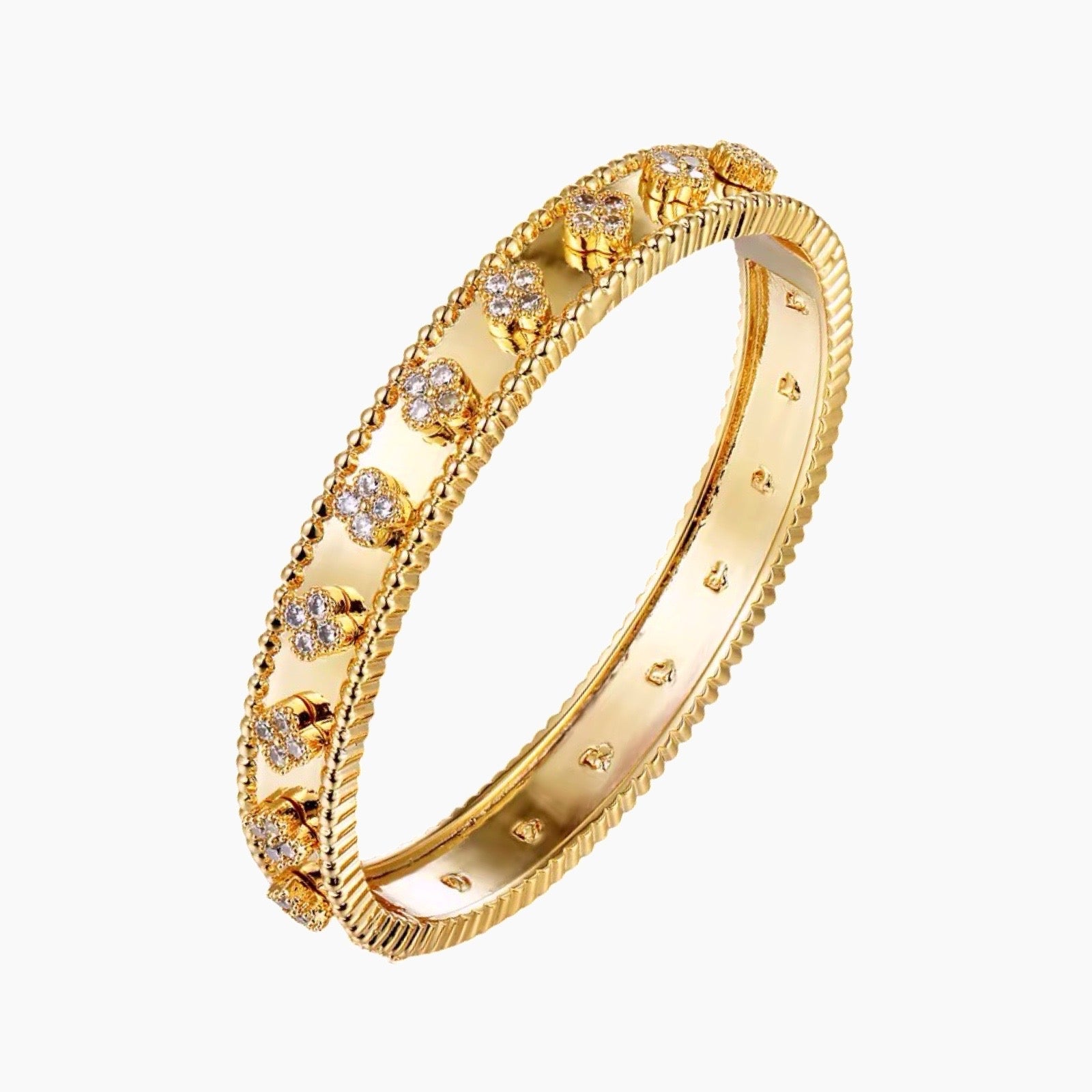 Clover 3D Bangle Bracelet