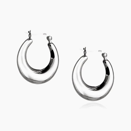 18K Gold/Silver Indian Hoop Earrings,
