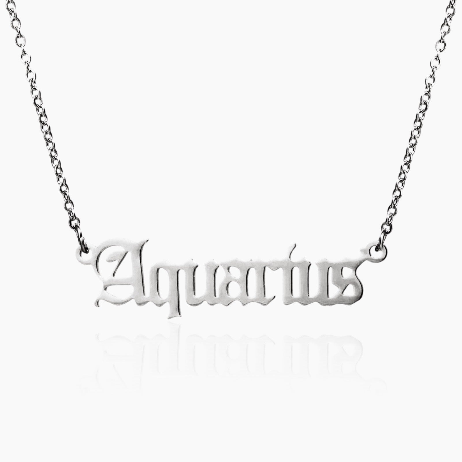 Zodiac Script Necklace