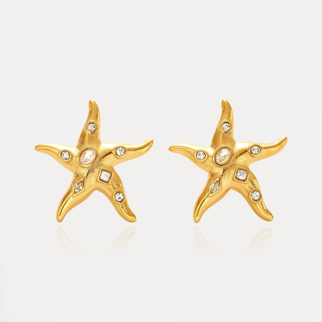 Starfish Diamante Earrings