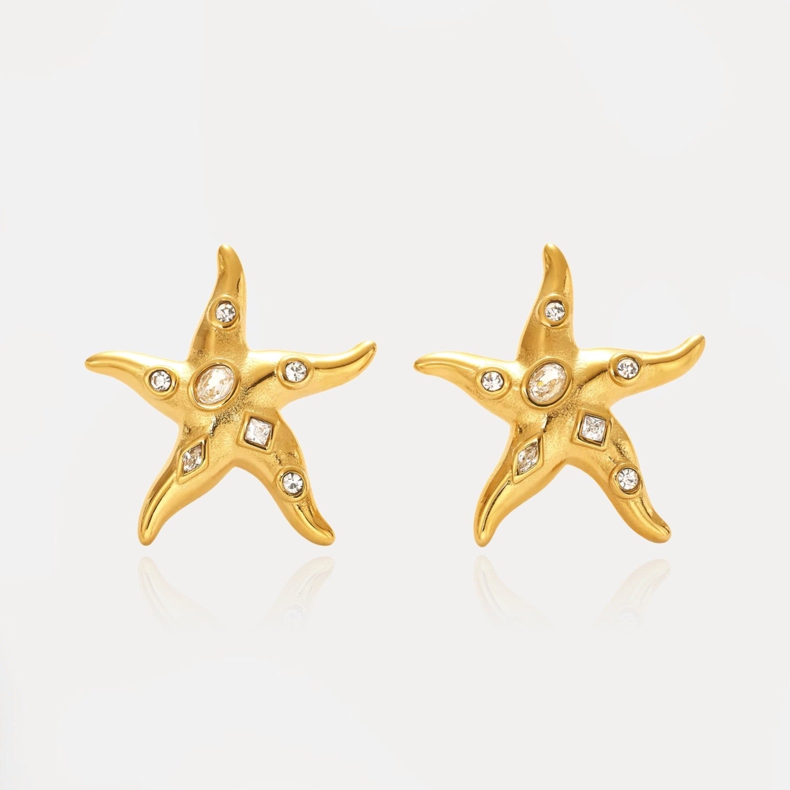 Starfish Diamante Earrings