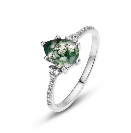 Moss Agate Ring