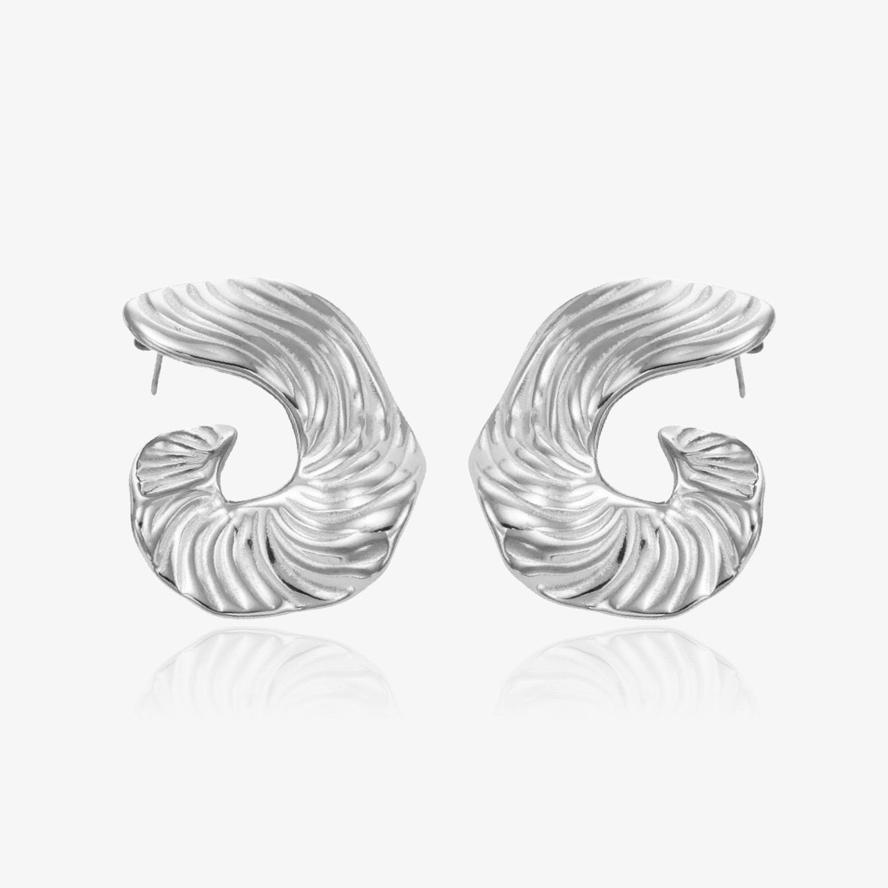 Swirl Wave Statement Earrings