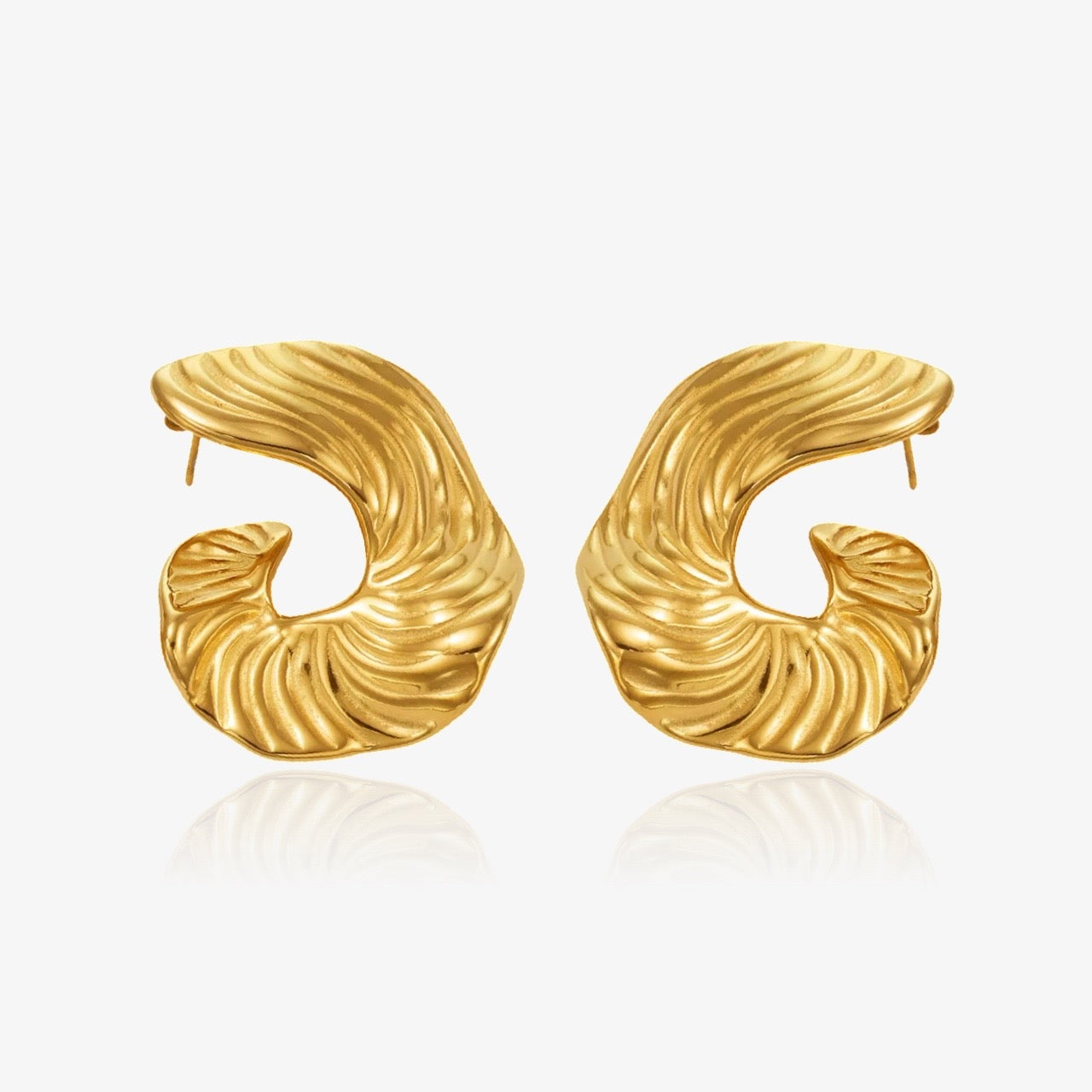 Swirl Wave Statement Earrings