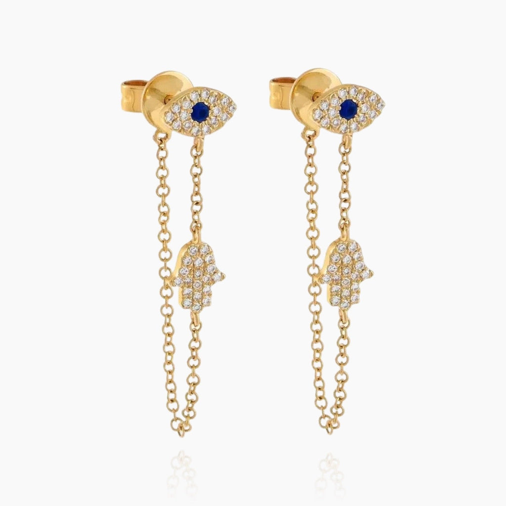 Evil Eye Dangle Earrings