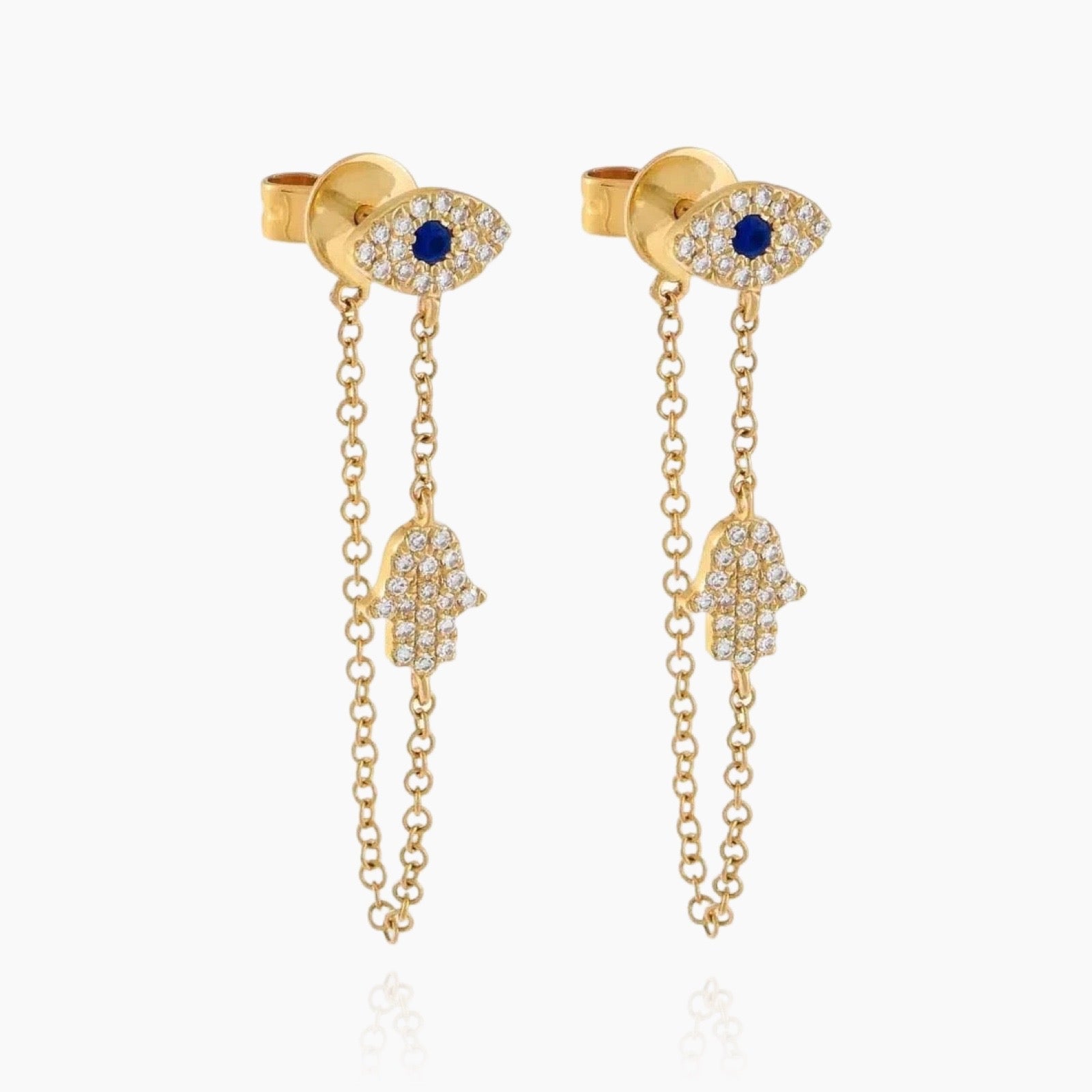 Evil Eye Dangle Earrings