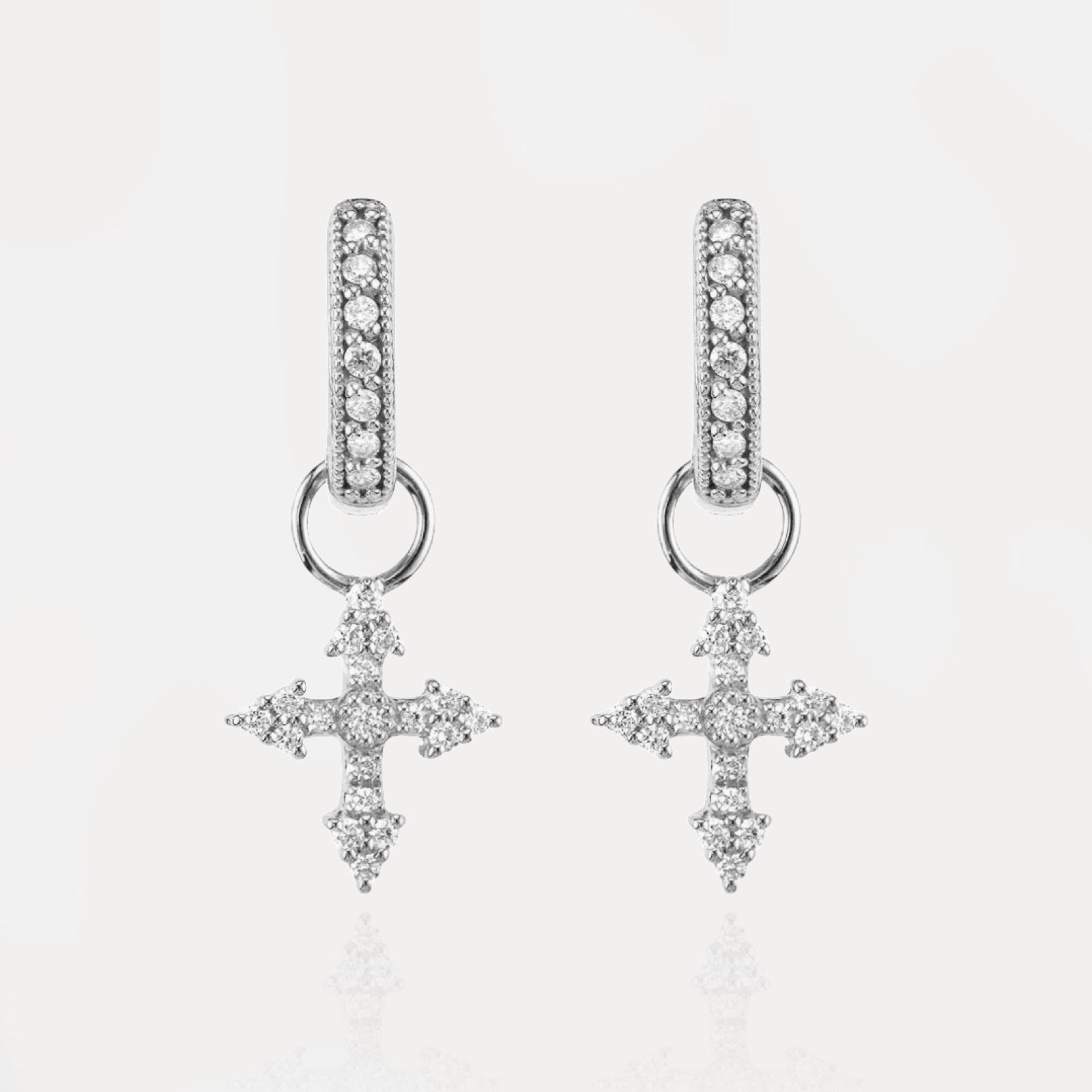 Cross Earrings Sterling Silver