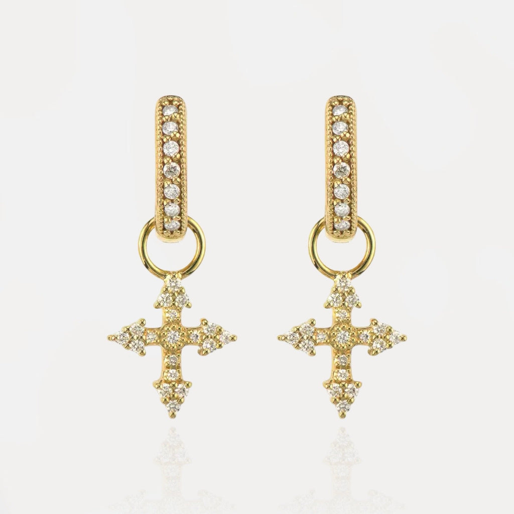 Cross Earrings Sterling Silver