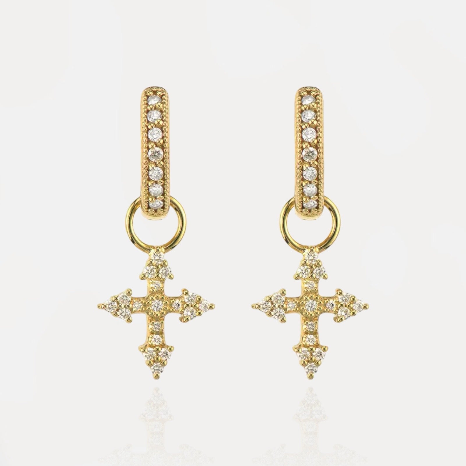 Cross Earrings Sterling Silver